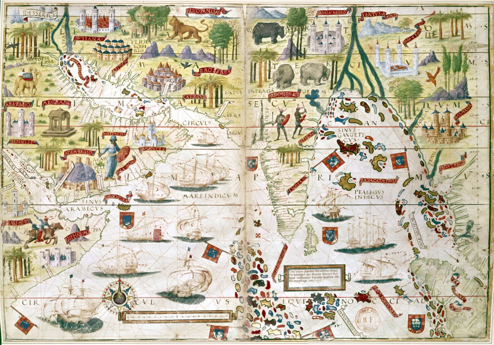 نقشه قدیمی خلیج فارس - Persian Gulf Map 16th
