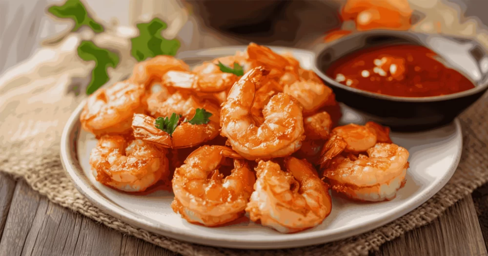 میگوی گریل شده با سس تند چیلی