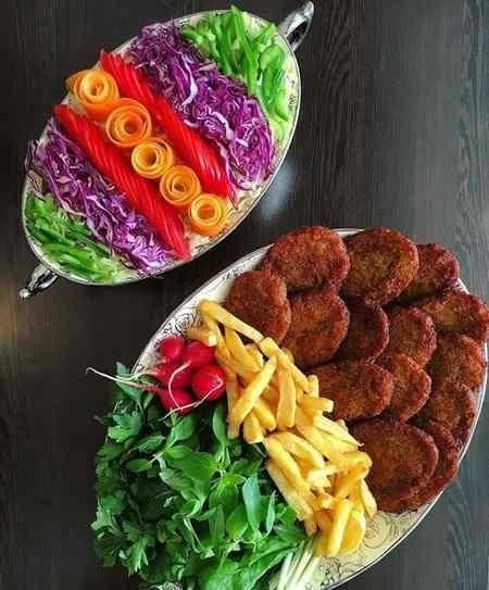 انواع تزیین کتلت برای مدارس،مجالس و مهمانی های رسمی