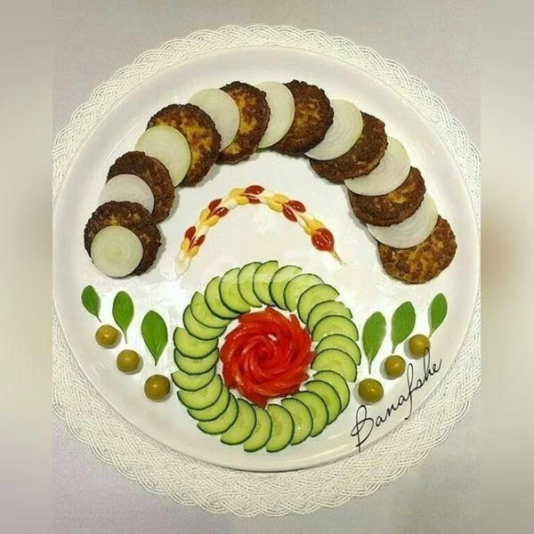 انواع تزیین کتلت برای مدارس،مجالس و مهمانی های رسمی