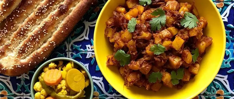 طرز تهیه دوپیازه سیب زمینی با رب گوجه