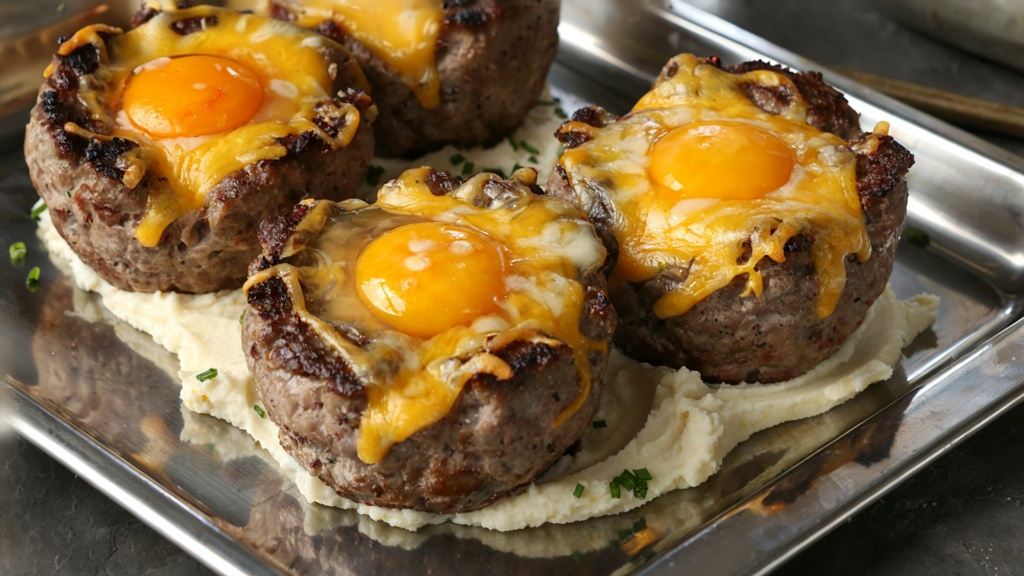 دستور پخت کاسه های گوشتی با مغز پنیر و تخم مرغ؛ یک شام لوکس
