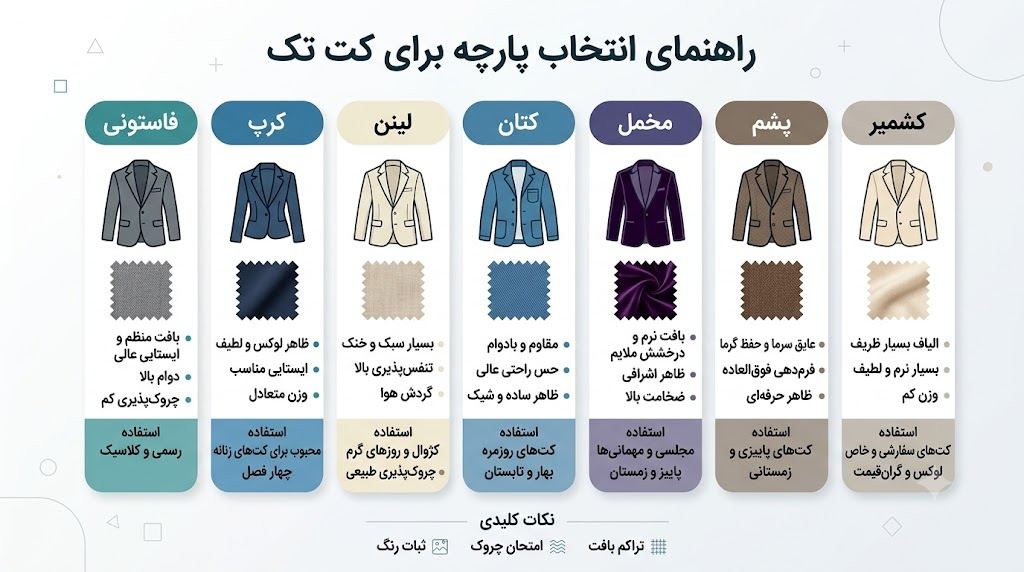 بهترین پارچه برای کت تک