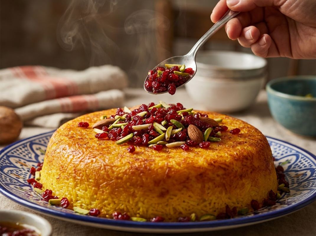 شاهکار آشپزی ایرانی: دستورپخت ته چین بال مرغ مجلسی و طلایی