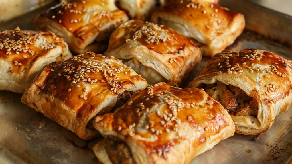 آرد + آب: طرز تهیه پیراشکی گوشت با خمیر نرم و لایه ای