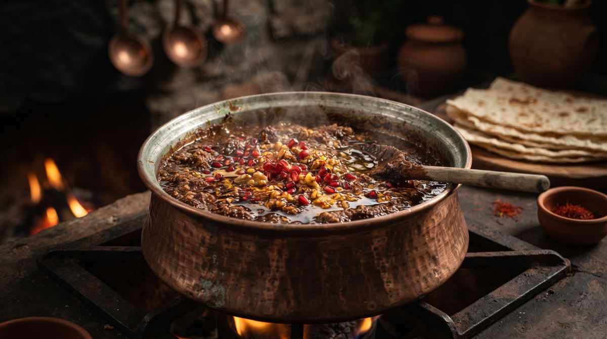 طرز پخت فسنجان روغنی و جاافتاده در کمتر از یک ساعت با تمام نکات