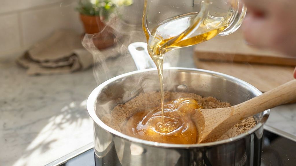 طرز تهیه حلوای زعفرانی مجلسی و خوش رنگ با آرد گندم