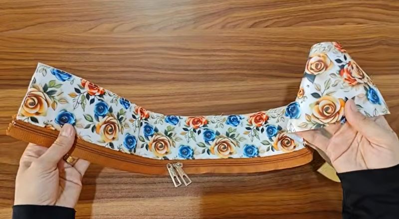 آموزش دوخت نظم دهنده دو طبقه پارچه ای به روش خیلی ساده