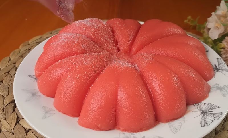 طرز تهیه ژله سریع و فوری هندوانه و شیر