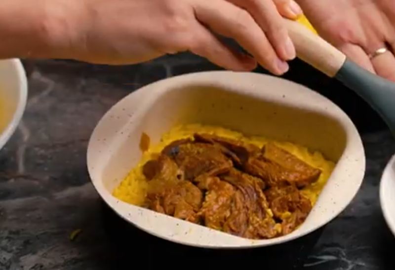 طرز تهیه ته چین گوشت و هویج مجلسی و قالبی