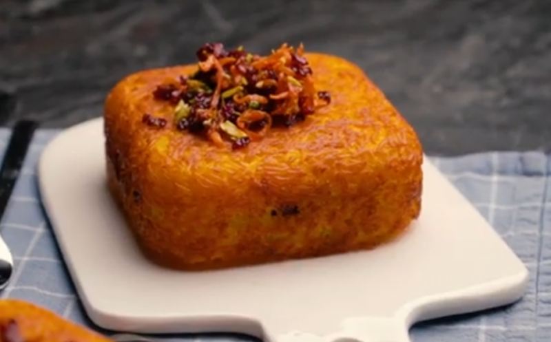 طرز تهیه ته چین گوشت و هویج مجلسی و قالبی