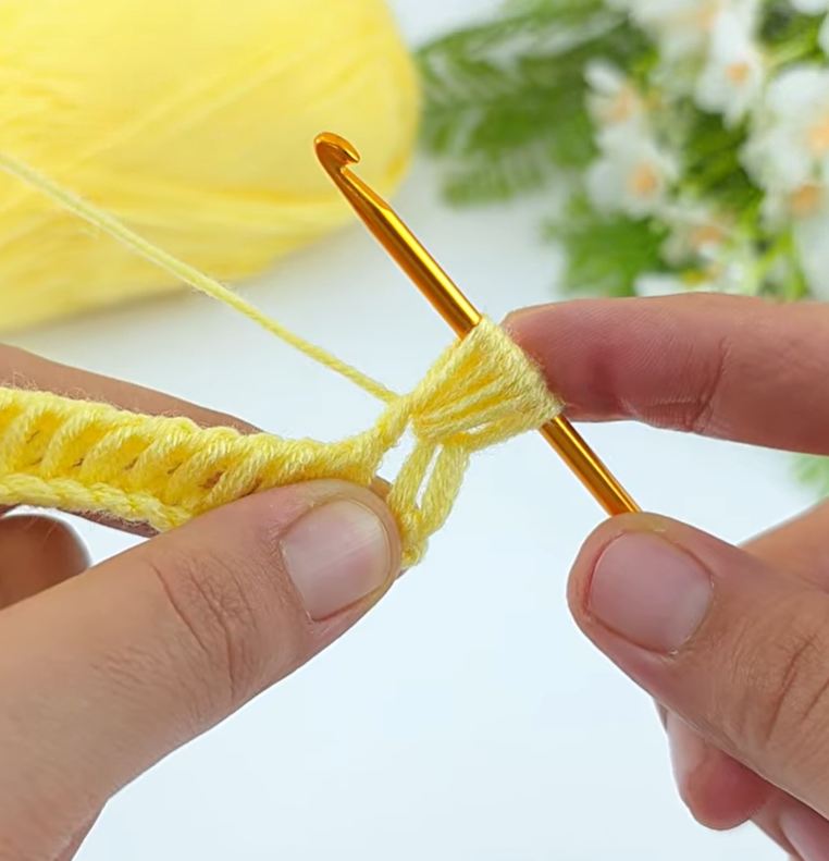 آموزش بافت خوشه گندم فقط با یک رج آسون و ساده
