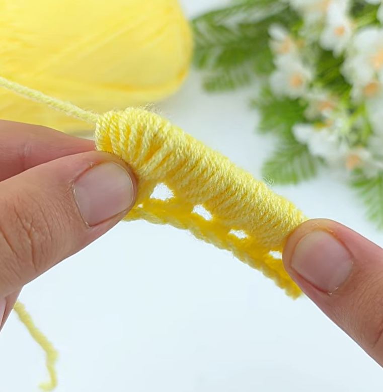 آموزش بافت خوشه گندم فقط با یک رج آسون و ساده