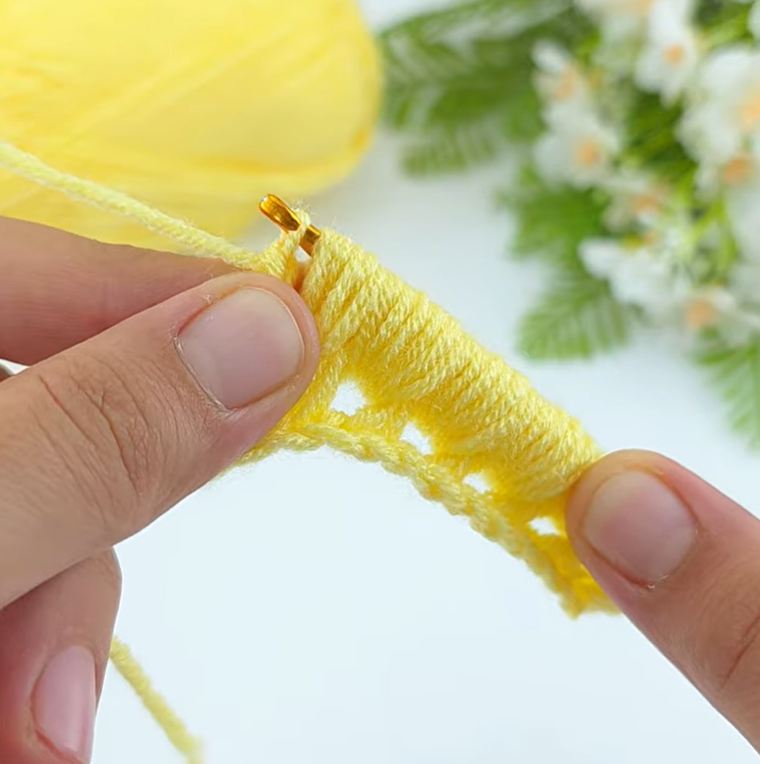 آموزش بافت خوشه گندم فقط با یک رج آسون و ساده