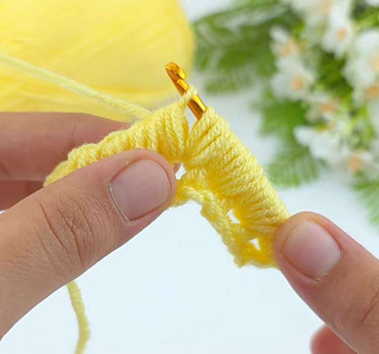 آموزش بافت خوشه گندم فقط با یک رج آسون و ساده