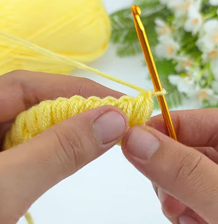 آموزش بافت خوشه گندم فقط با یک رج آسون و ساده