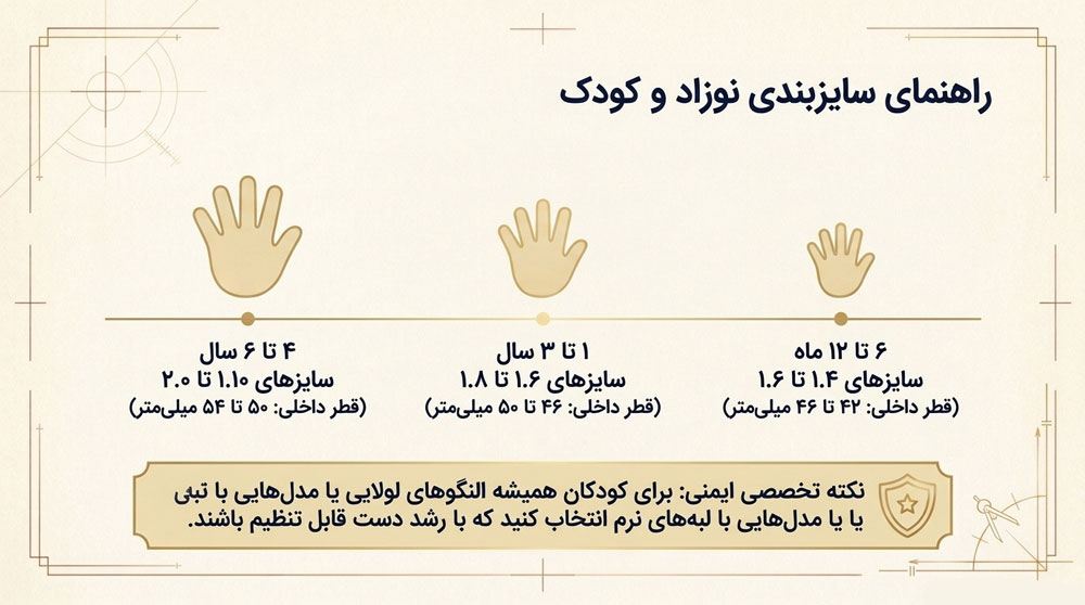 سایز النگو کودک