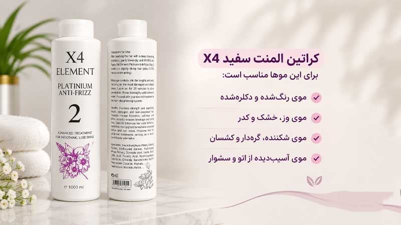 کراتین المنت سفید برای چه موهایی مناسب است؟