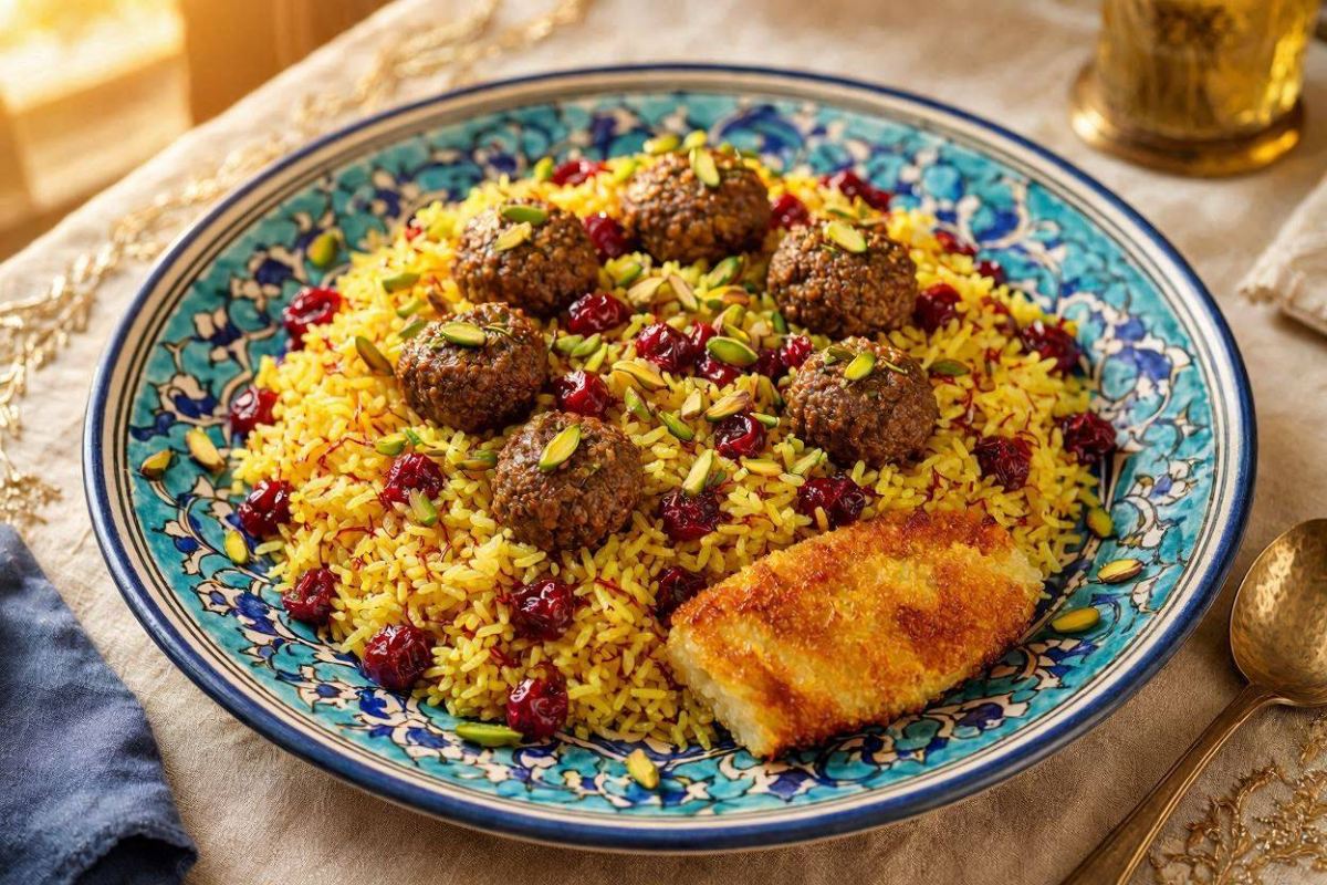 طرز تهیه آلبالو پلو با گوشت قلقلی؛ یک تجربه اصیل ایرانی