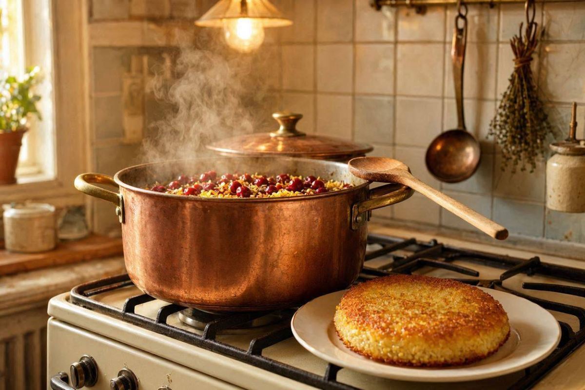 طرز تهیه آلبالو پلو با گوشت قلقلی؛ یک تجربه اصیل ایرانی