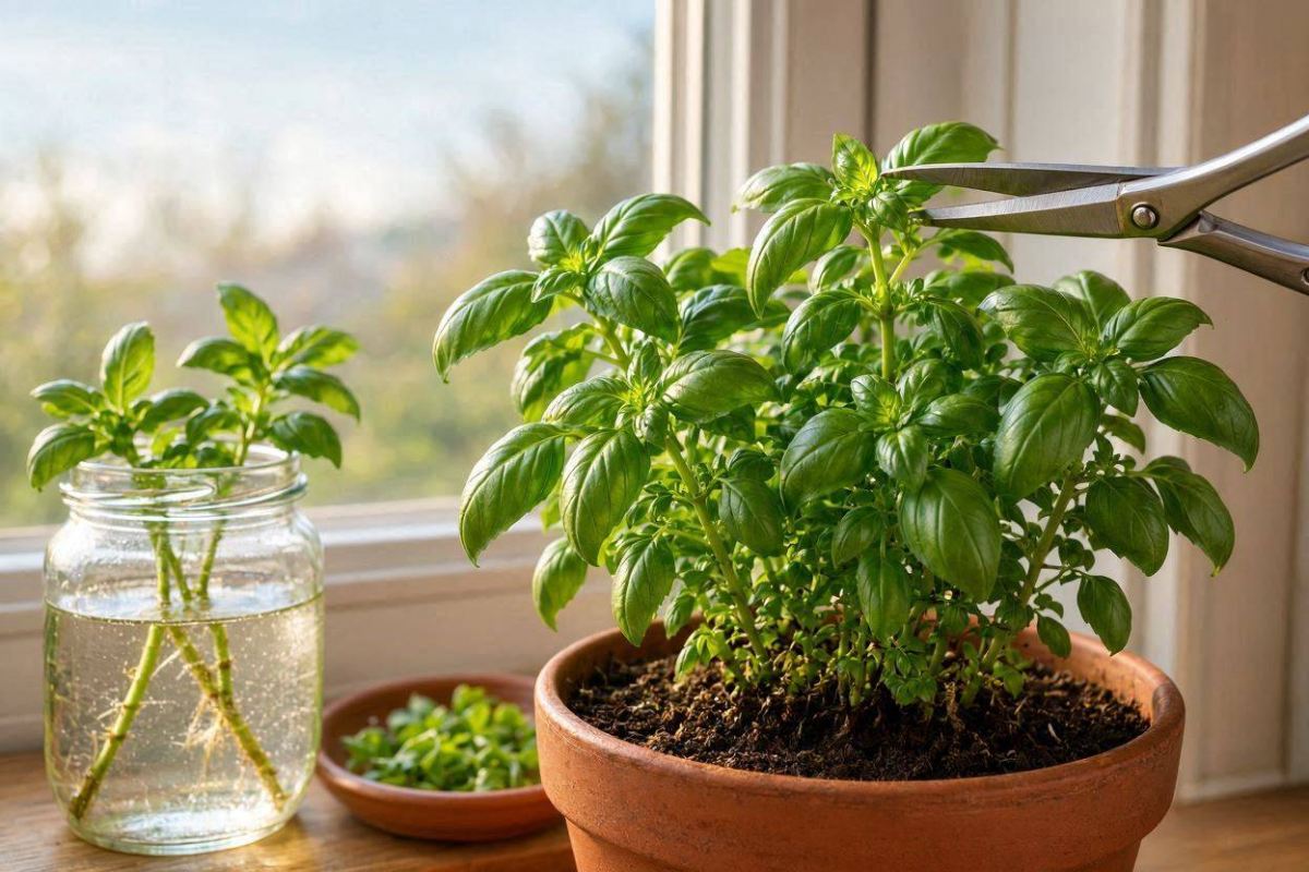 «آموزش پرورش ریحان از یک قلمه؛ ساده ترین روش برای داشتن ریحان همیشه تازه »