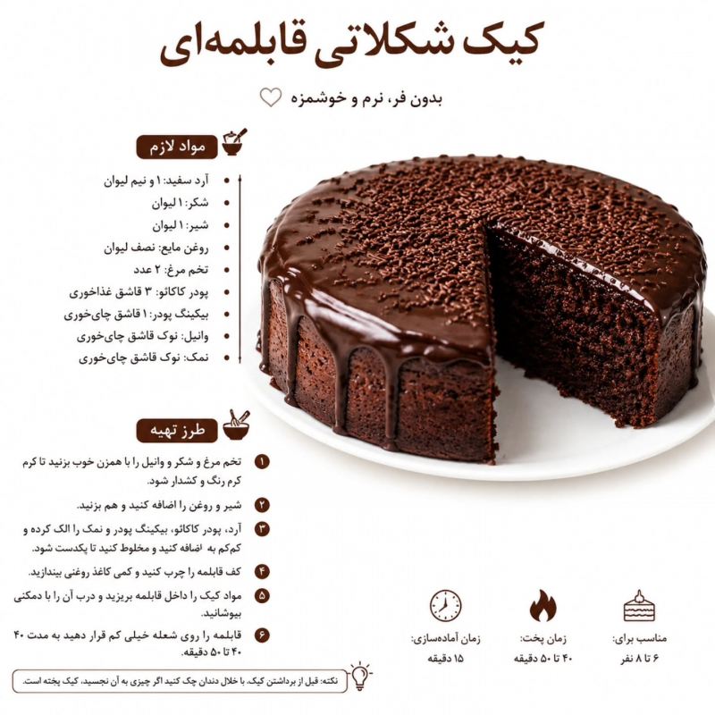 آموزش پخت ۸ کیک قابلمه ای مختلف بدون نیاز به فر و دردسر