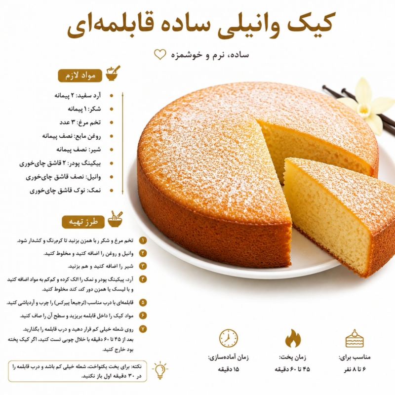 آموزش پخت ۸ کیک قابلمه ای مختلف بدون نیاز به فر و دردسر