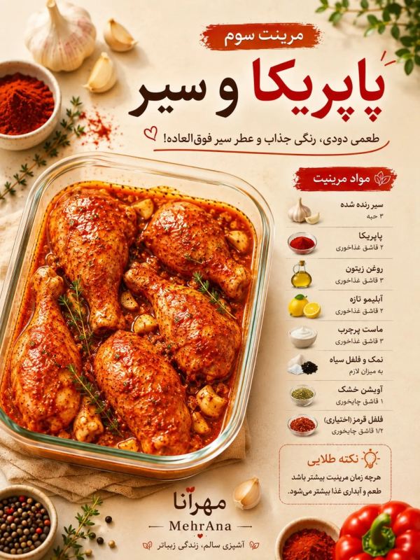 ۸ مرینیت شگفت انگیز برای مرغ؛ از تکراری تا خوش طعم