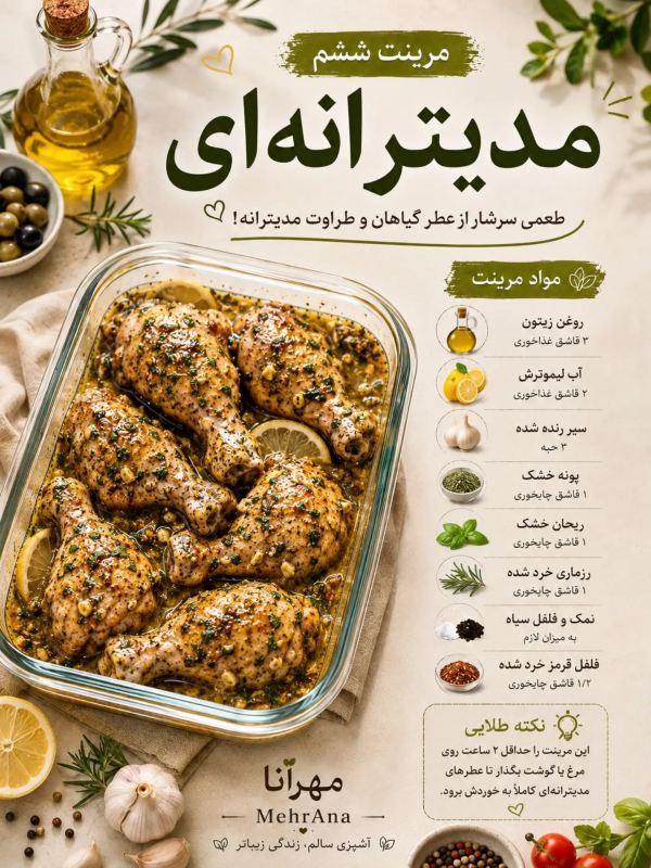 ۸ مرینیت شگفت انگیز برای مرغ؛ از تکراری تا خوش طعم