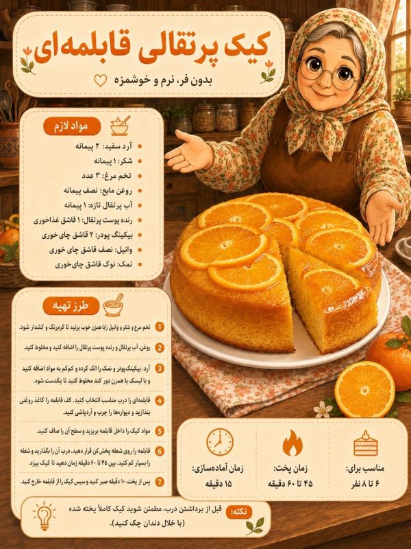 آموزش پخت ۴ کیک قابلمه ای بدون فر؛ نرم، خوشمزه و خوش عطر