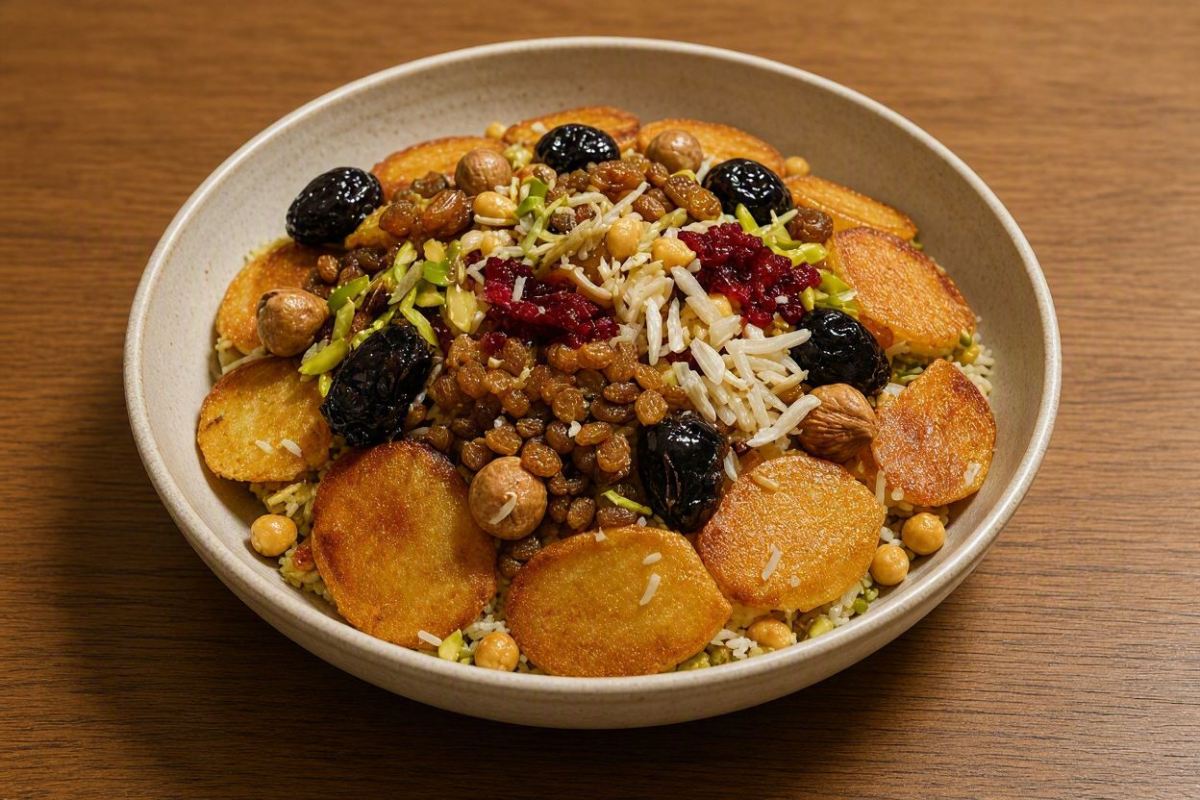 طرز تهیه ملمع پلو؛ غذای سلطنتی ایران با زرشک، مرغ و خرما