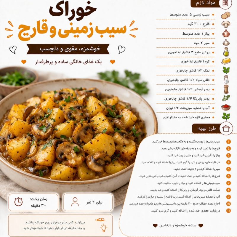 ۲۰ مدل غذای خوشمزه با سیب زمینی؛ از ساده تا مجلسی