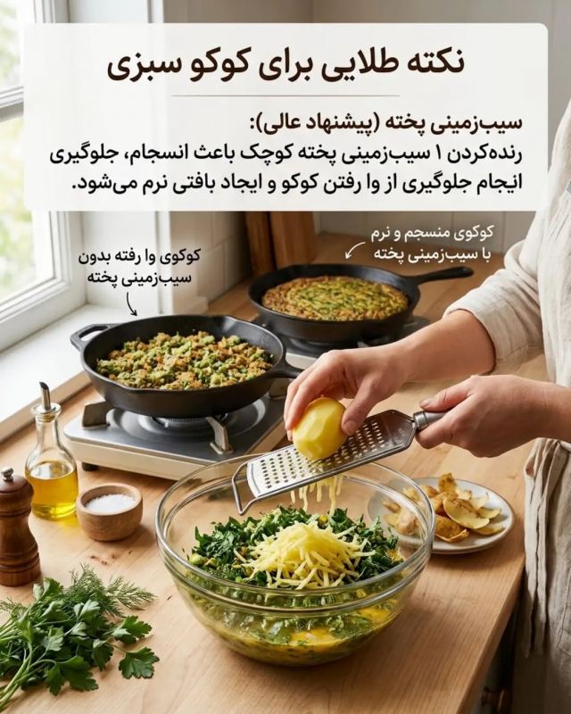 یک عالمه نکته برای کوکو سبزی؛ راهنمای کامل برای یک کوکوی بی نقص
