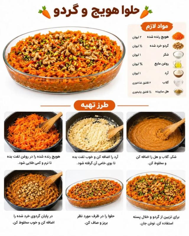 طرز تهیه ۸ مدل حلوای پاییزی؛ از کدو حلوایی تا لبو و شیره انگور