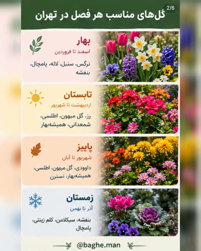 چگونه در تهران باغچه چهارفصل داشته باشیم ؟