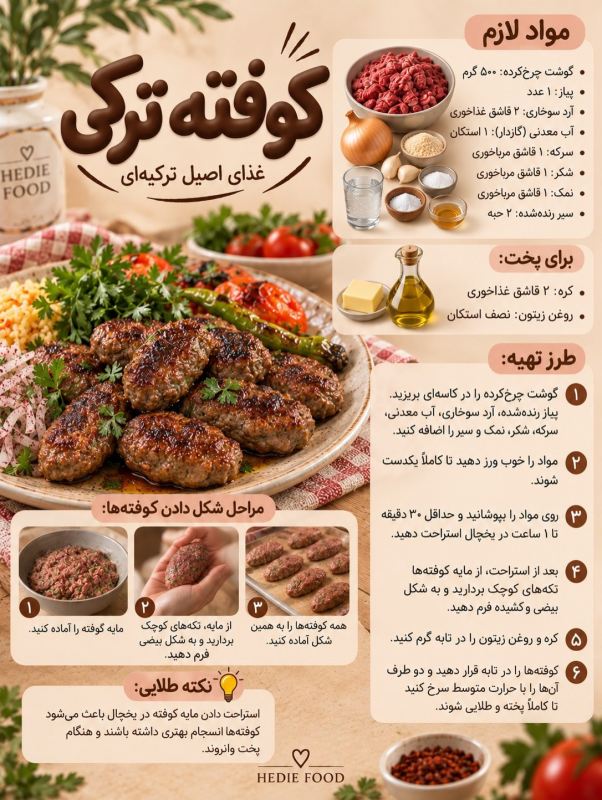 طرز تهیه ۸ مدل غذای ترکیه ای خوشمزه و مشهور