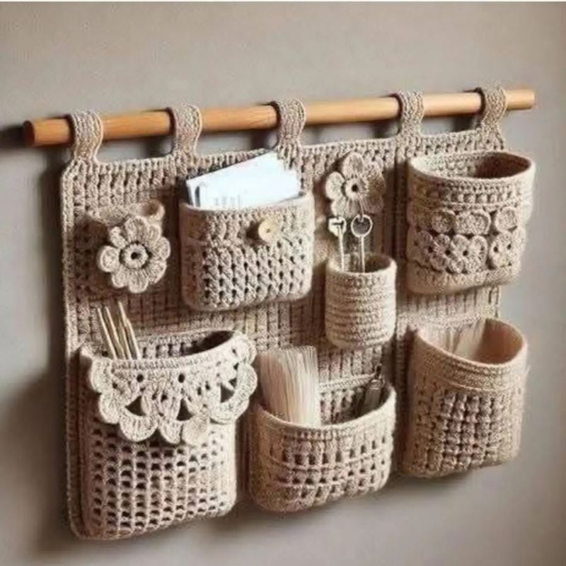 ۱۰ ایده بافتنی با قلاب / نظم دهنده کاربردی، ساده و خوش ساخت