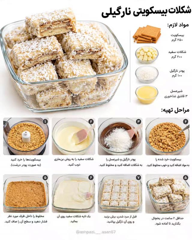 طرز تهیه چند مدل شیرینی خوشمزه با بیسکوییت