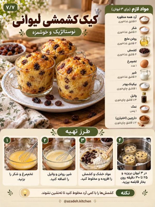 طرز تهیه ۶ مدل کیک لیوانی خوشمزه بدون فر و دردسر