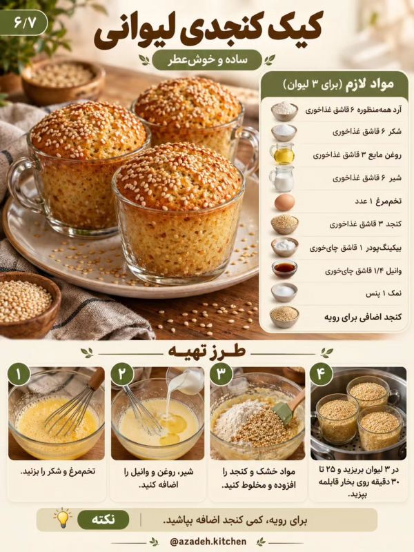 طرز تهیه ۶ مدل کیک لیوانی خوشمزه بدون فر و دردسر