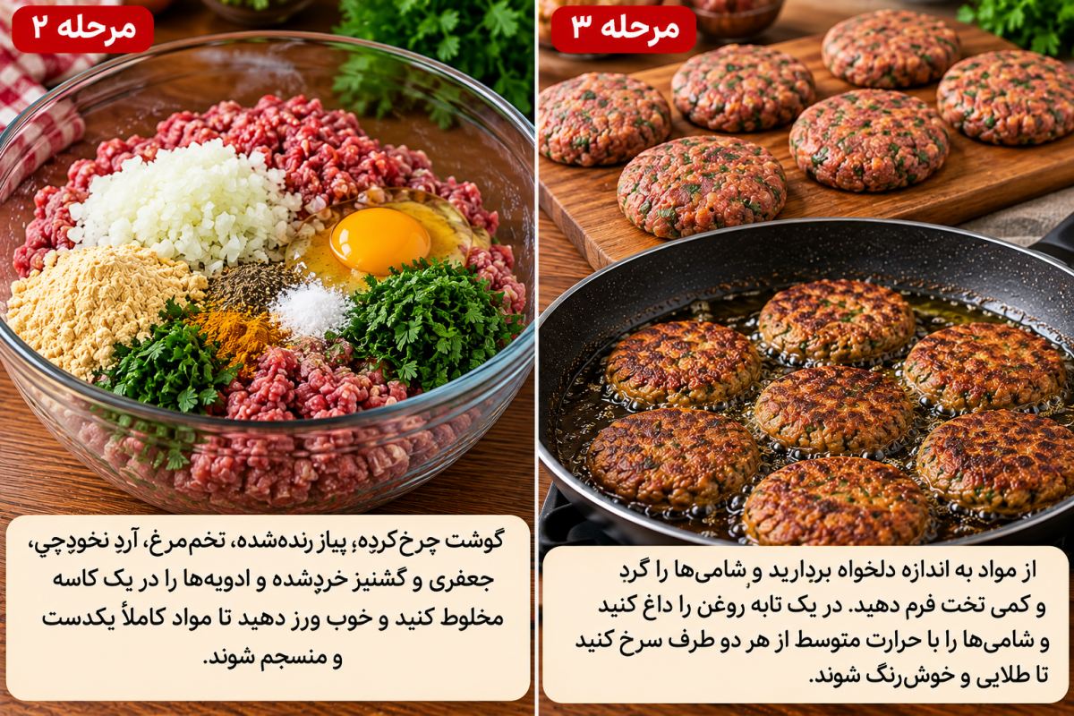 طرز تهیه شامی ترش شمالی؛ خوش رنگ و خوشمزه با سس ملس و لعاب دار