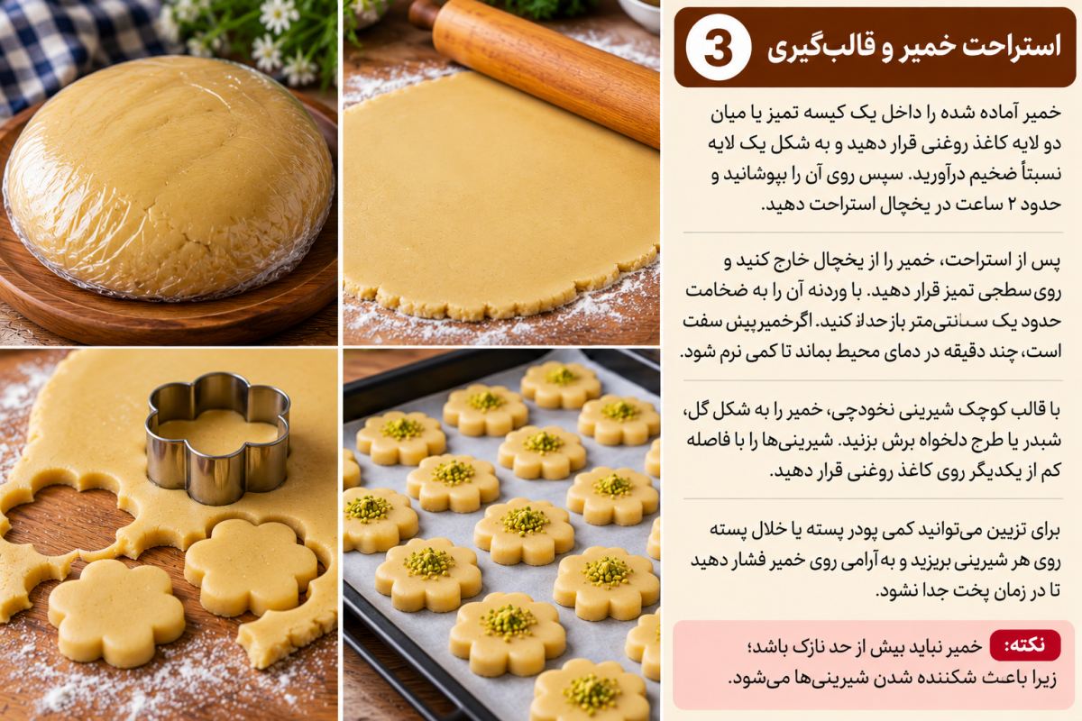 «طرز تهیه شیرینی نخودچی بدون فر؛ ترد و خوشمزه مثل قنادی!»