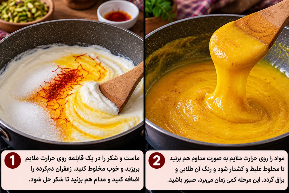 «طرز تهیه سوهان ماستی زعفرانی؛ شیرینی خوشمزه با فقط ۴ ماده ساده»