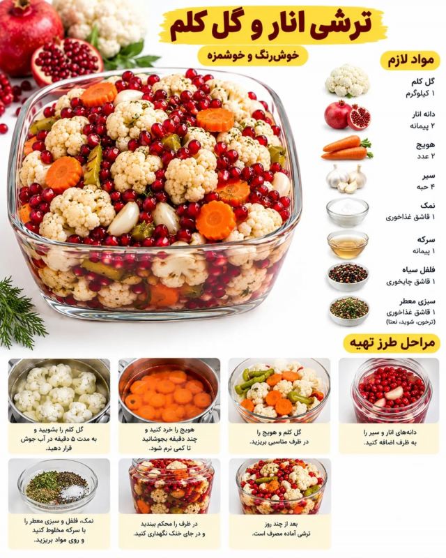 طرز تهیه ۵ مدل ترشی انار متفاوت و خوشمزه