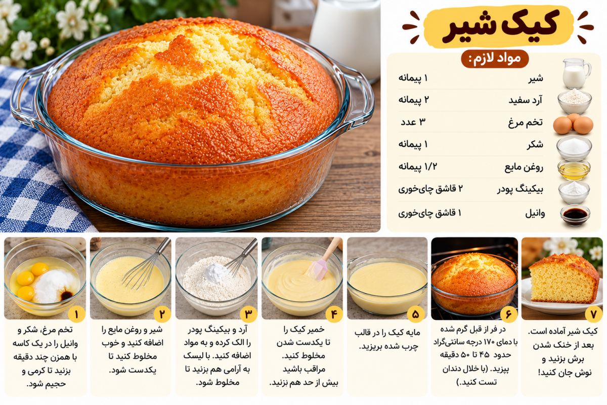 آموزش ۵ مدل کیک خانگی برای عصرانه؛ با مواد اولیه در دسترس