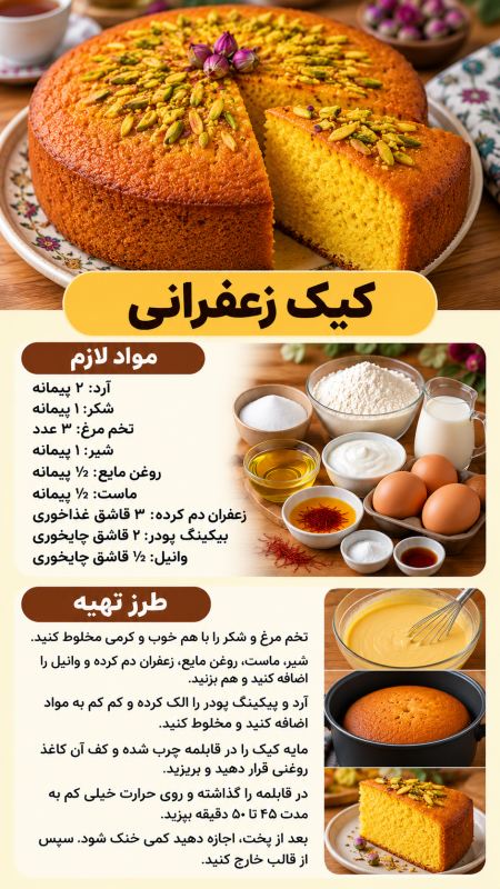 طرز تهیه ۶ مدل کیک خانگی با فر دست ساز / راحت و بی دردسر