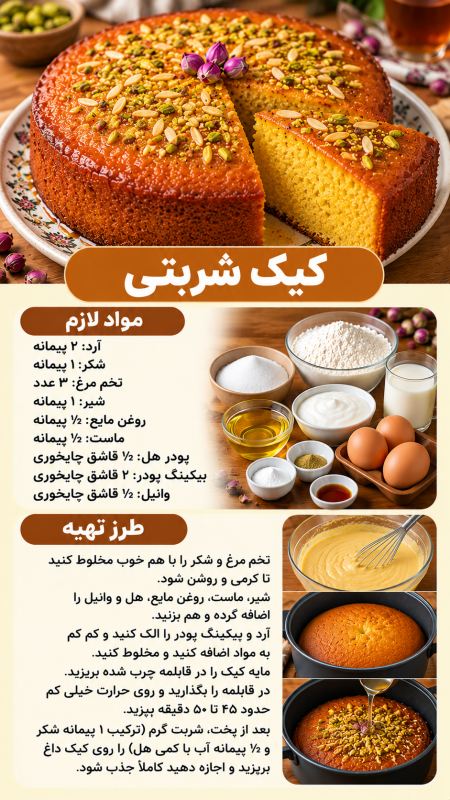 طرز تهیه ۶ مدل کیک خانگی با فر دست ساز / راحت و بی دردسر