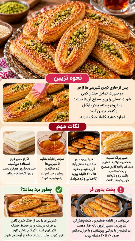 طرز تهیه شیرینی زبان خانگی ; ترد و طلایی با چند ماده ساده