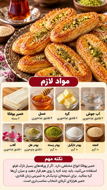 طرز تهیه شیرینی زبان خانگی ; ترد و طلایی با چند ماده ساده