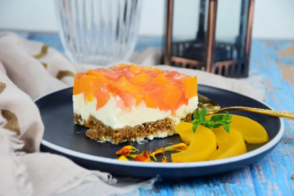 طرز تهیه چیز کیک هلو